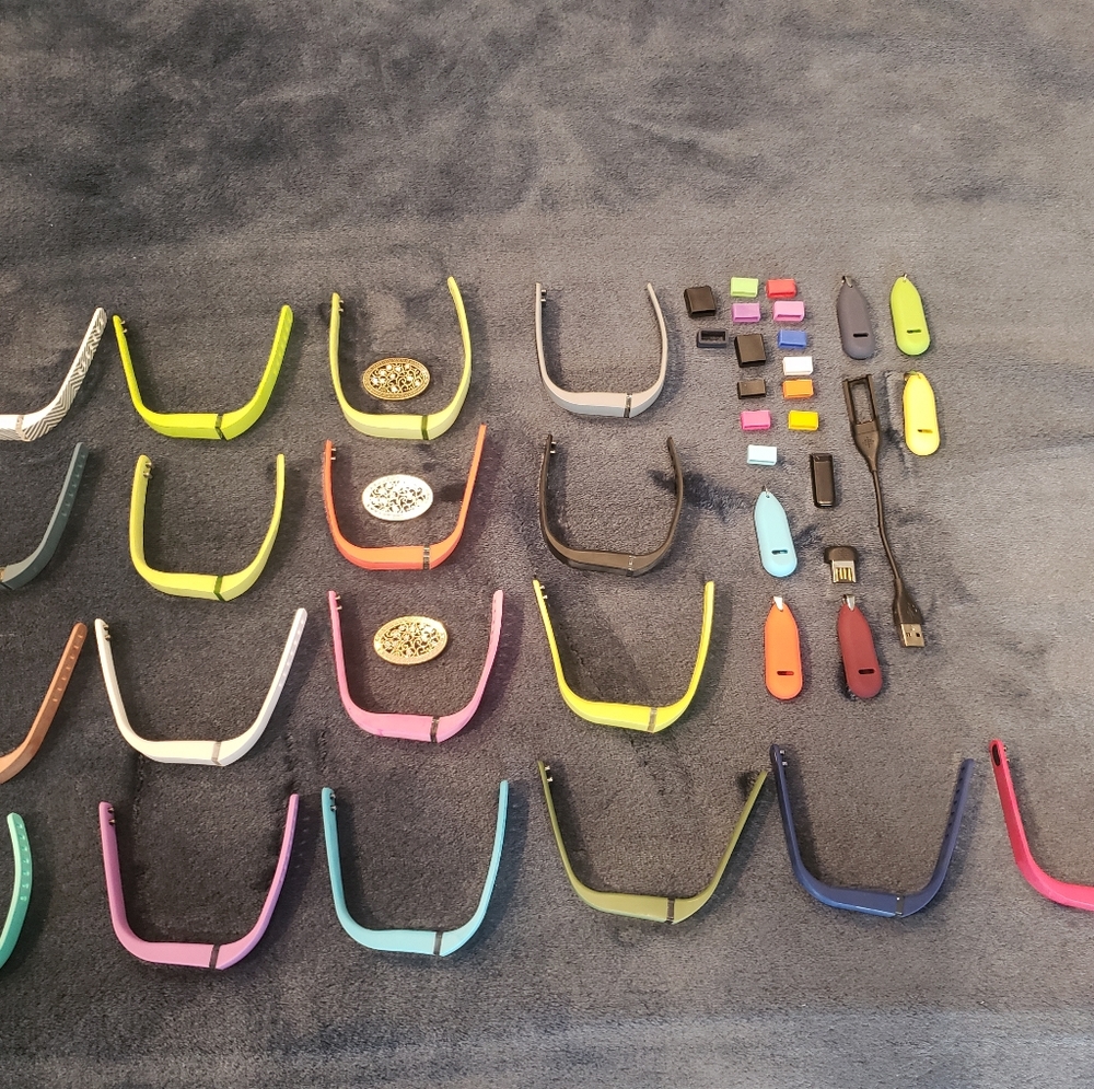 Fitbit Flex with 43 accessories.